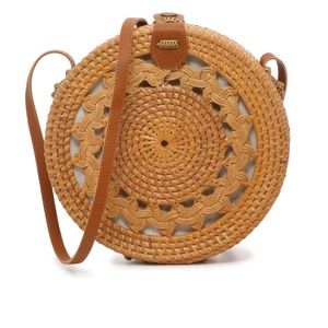 Handwoven rattan Crossbody Bag